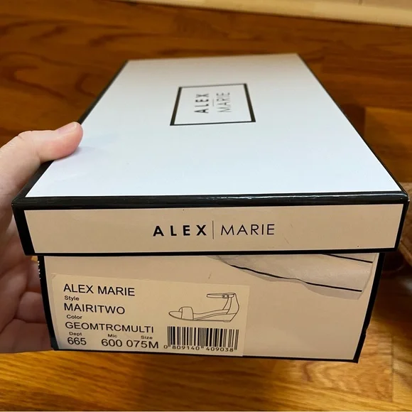 Alex Marie New In Box Multi-Color Cork Wedge Sandals w/Adjustable Strap - Picture 5 of 5